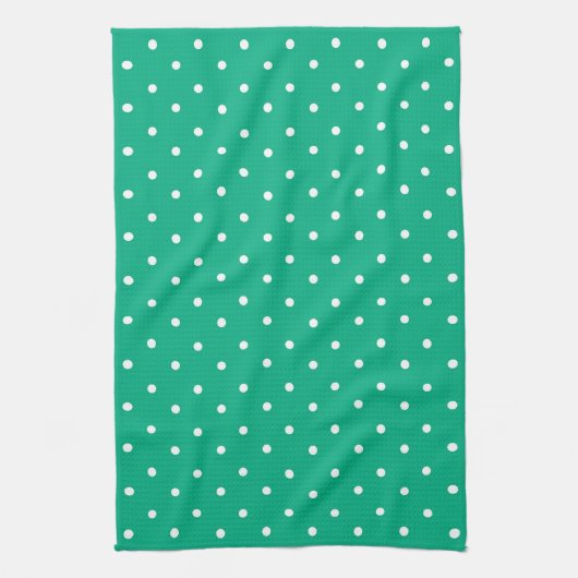 Seamless solid teal polka dot pattern geschirrtuch (Vertikal)