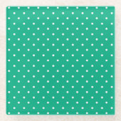 Seamless solid teal polka dot pattern glasuntersetzer (Vorderseite)