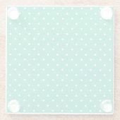 Seamless solid teal polka dot pattern glasuntersetzer (Rückseite)