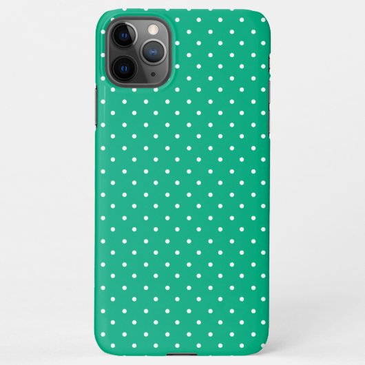 Seamless solid teal polka dot pattern iPhone hülle (Rückseite)