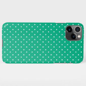 Seamless solid teal polka dot pattern iPhone hülle (Rückseite (Horizontal))