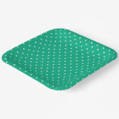 Seamless solid teal polka dot pattern pappteller (Gewinkelt)