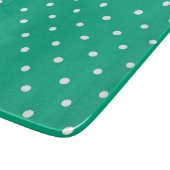 Seamless solid teal polka dot pattern schneidebrett (Ecke)