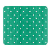 Seamless solid teal polka dot pattern schneidebrett (Vorderseite)