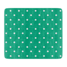 Seamless solid teal polka dot pattern schneidebrett