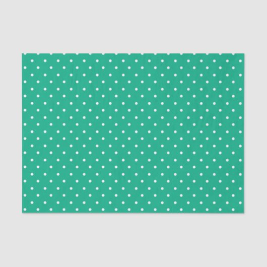 Seamless solid teal polka dot pattern seidenpapier (Vorderseite)