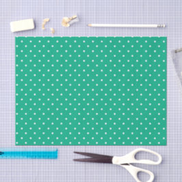 Seamless solid teal polka dot pattern seidenpapier