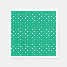 Seamless solid teal polka dot pattern serviette