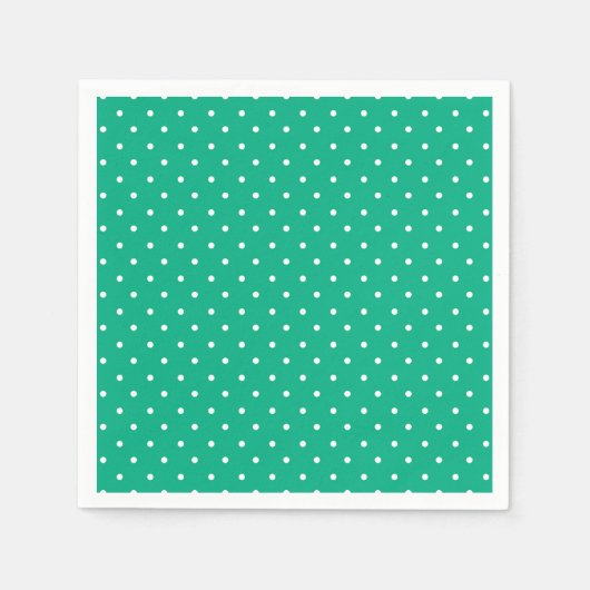 Seamless solid teal polka dot pattern serviette (Vorderseite)