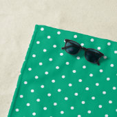 Seamless solid teal polka dot pattern strandtuch (Beispiel)