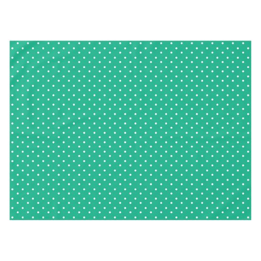 Seamless solid teal polka dot pattern tischdecke (Vorderseite (Horizontal))
