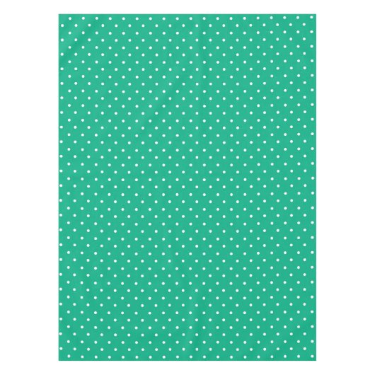 Seamless solid teal polka dot pattern tischdecke (Vorderseite)