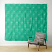 Seamless solid teal polka dot pattern wandteppich (Beispiel (Horizontal))