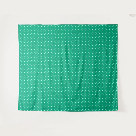 Seamless solid teal polka dot pattern wandteppich (Vorderseite (Horizontal))