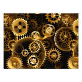 Seamless Steampunk Brass Gears Fotodruck (Vorne)