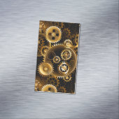 Seamless Steampunk Brass Gears Magnetische Visitenkarte (Beispiel)