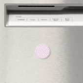 Seamless Strawberry Pattern – Pastel Pink Cute Magnet (In Situ (Geschirrspüler))
