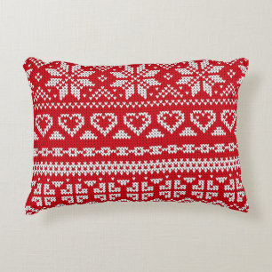 Seamless Strickmuster Norwegen festliche Pullover Dekokissen