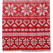 Seamless Strickmuster Norwegen festliche Pullover Duschvorhang (Vorderseite)