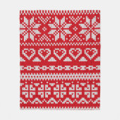 Seamless Strickmuster Norwegen festliche Pullover Fleecedecke (Vorderseite)