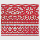 Seamless Strickmuster Norwegen festliche Pullover Geschenkpapier (Flach)