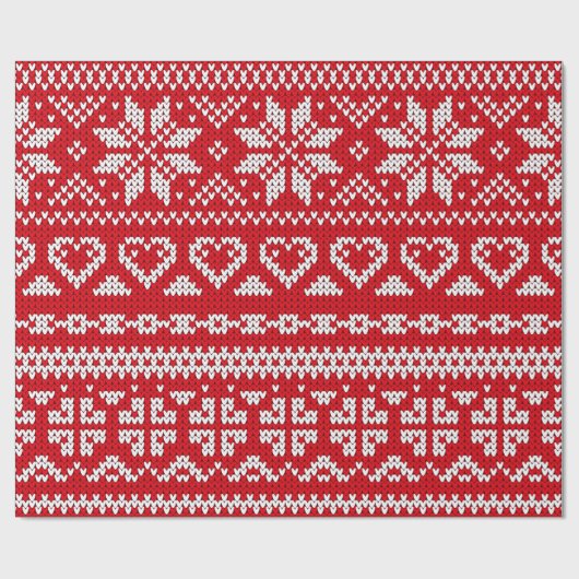 Seamless Strickmuster Norwegen festliche Pullover Geschenkpapier (Flach)