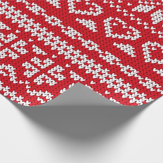 Seamless Strickmuster Norwegen festliche Pullover Geschenkpapier (Ecke)