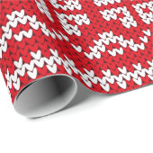 Seamless Strickmuster Norwegen festliche Pullover Geschenkpapier (Rolleneckpunkt)