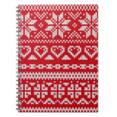 Seamless Strickmuster Norwegen festliche Pullover Notizblock (Vorderseite)