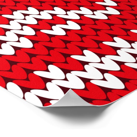 Seamless Strickmuster Norwegen festliche Pullover  Poster (Ecke)