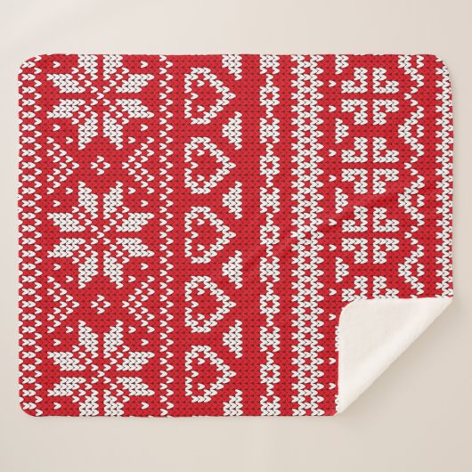 Seamless Strickmuster Norwegen festliche Pullover  Sherpadecke (Vorderseite (Horizontal))