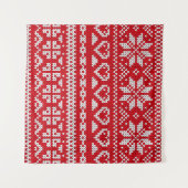 Seamless Strickmuster Norwegen festliche Pullover Wandteppich (Vorderseite (Horizontal))