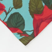 Seamless Summer Wild Rote Rosen Muster Fleecedecke (Ecke)