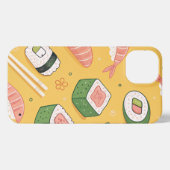 Seamless Sushi Pattern – Cute Japanese Food  iPhone Hülle (Rückseite (Horizontal))