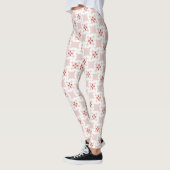 Seamless Sweet Pastel Pink and White Geometric Flo Leggings (Links)