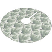 Seamless Tamarix Acacia Tree Leaf Pattern Polyester Weihnachtsbaumdecke (Schrägansicht)