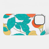 Seamless texture with fruits and leafs iPhone hülle (Rückseite (Horizontal))