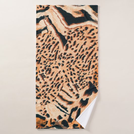 Seamless tiger, leopard and jaguar. Seamless textu Badehandtuch (Badehandtuch)