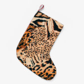 Seamless tiger, leopard and jaguar. Seamless textu Kleiner Weihnachtsstrumpf (Vorderansicht (hängend))