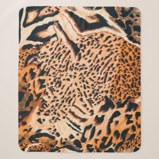 Seamless tiger, leopard and jaguar. Seamless textu Sherpadecke (Vorderseite)