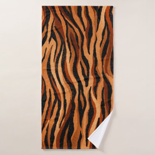 seamless tiger skin pattern. hand drawn badehandtuch (Badehandtuch)