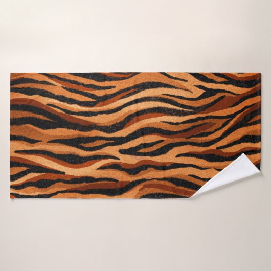 seamless tiger skin pattern. hand drawn badehandtuch (Badehandtuch)