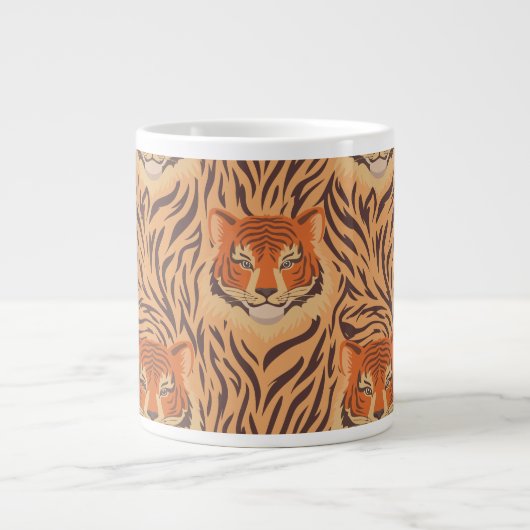 Seamless tiger stripe pattern Jumbo-Tasse (Vorderseite)