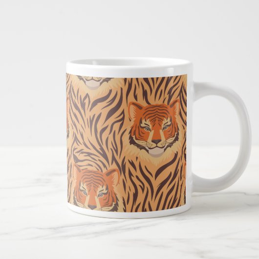 Seamless tiger stripe pattern Jumbo-Tasse (Rechts)