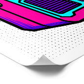 Seamless Tiling Pop Art Block Fabric and Wrapping  Poster (Ecke)