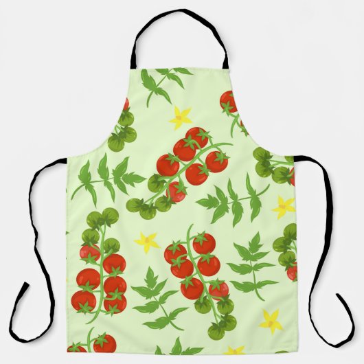 Seamless tomato pattern. Vegetable print. Vintage  Schürze (Vorderseite)