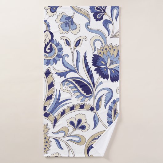 Seamless Traditional Indian Blue Paispa Badehandtuch (Badehandtuch)