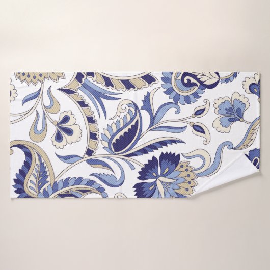 Seamless Traditional Indian Blue Paispa Badehandtuch (Badehandtuch)