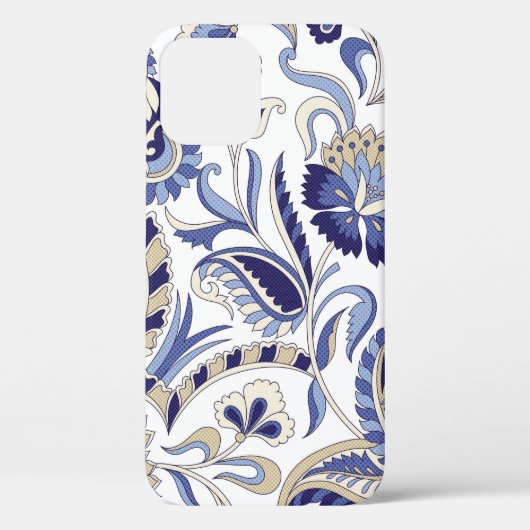 Seamless Traditional Indian Blue Paispa Case-Mate iPhone Hülle (Rückseite)