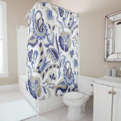 Seamless Traditional Indian Blue Paispa Duschvorhang (Beispiel)